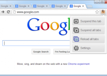 The Great Suspender. Плагин Google Chrome, который экономит память