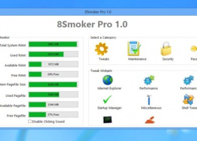 8Smoker Pro 1.0 – настройка Windows 8