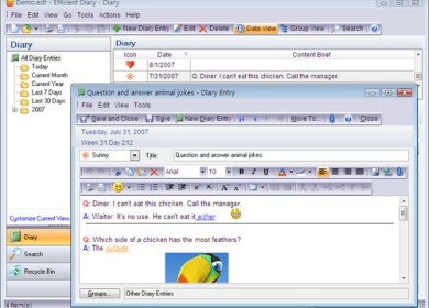 Программа Efficient Diary Pro. Ваш надежный личный дневник