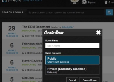 Plug.dj: создавайте отдельные комнаты с музыкой и слушайте песни совместно с друзьями