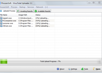 Проверка файлов с VirusTotal Uploader